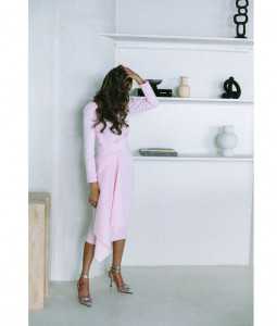 Asymmetric babyPink Dress