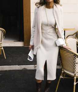 beige dress